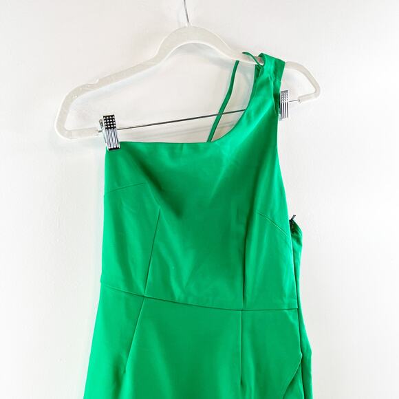 Superdown Molly One Shoulder Mini Dress Green Medium - Picture 8 of 9